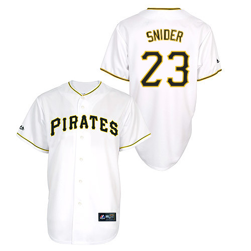 Travis Snider #23 Youth Baseball Jersey-Pittsburgh Pirates Authentic Home White Cool Base MLB Jersey